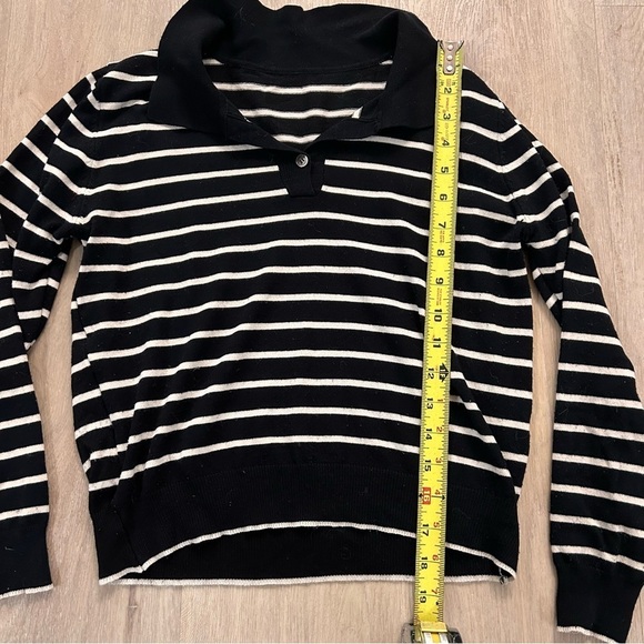 FOUND striped black and white light polo sweater - Picture 5 of 5